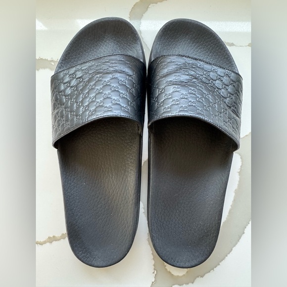 Gucci Mens Microguccissima Slides - Sz 11 - Picture 1 of 8